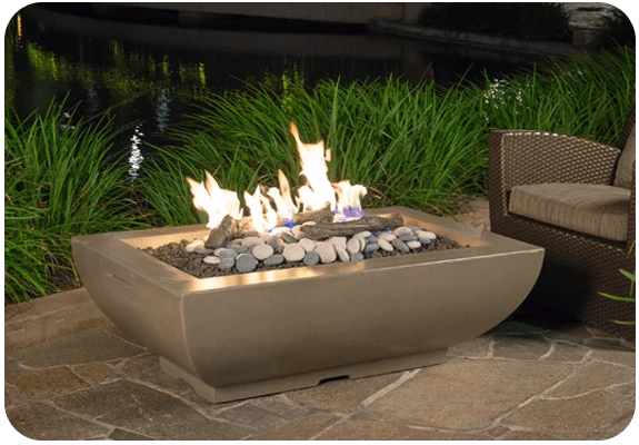 American Fyre Designs Bordeaux Rectangle Gas Fire Bowl 4 American Fyre Designs Bordeaux Rectangle Gas Fire Bowl - Image 2