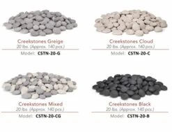 American Fyre Designs Creekstone Fire Pit Rocks - 20 Lbs -Fire Pits Shop american fyre designs creekstones fire pit media 20 lbs 68