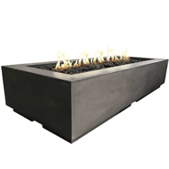 American Fyre Designs Louvre Long Rectangle Gas Fire Pit