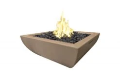 American Fyre Designs Petite Bordeaux Square Gas Fire Bowl