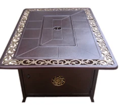 AZ Patio Heaters 35 X 49 Inch Rectangular Scroll Propane Fire Table