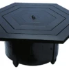 AZ Patio Heaters 45 Inch Hammered Bronze Hexagonal Propane Fire Table
