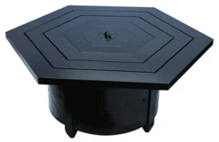 AZ Patio Heaters 45 Inch Hammered Bronze Hexagonal Propane Fire Table