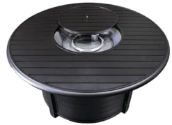 AZ Patio Heaters 48 Inch Black Round Propane Fire Table