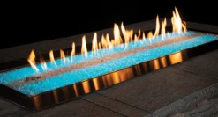 Empire Outdoor Linear Carol Rose 48-inch Stainless Steel Gas Fire Pit With LED Backlight