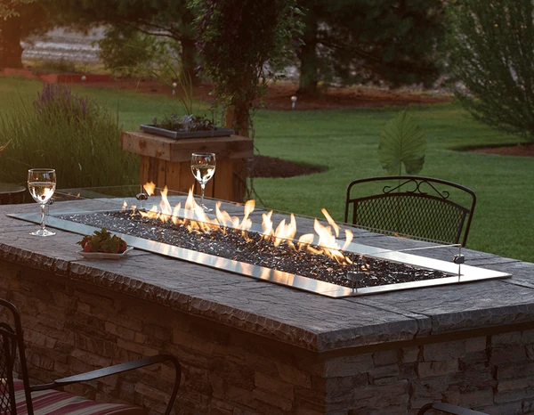 Empire Outdoor Linear Carol Rose 60-inch Stainless Steel Gas Fire Pit 3 Empire Outdoor Linear Carol Rose 60-inch Stainless Steel Gas Fire Pit