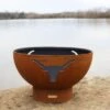 Fire Pit Art Longhorn Gas Fire Pit - Electronic Ignition