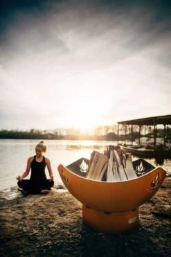 Fire Pit Art Namaste Gas Fire Pit -Fire Pits Shop fire pit art namaste gas fire pit 60