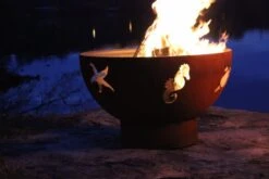 Fire Pits Shop -Fire Pits Shop fire pit art sea creatures gas fire pit 51