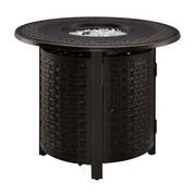Fire Sense 34 Inch Hendricks Round Aluminum Propane Fire Pit