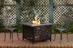 Fire Sense 42' Sedona Square Propane Gas Fire Pit -Fire Pits Shop fire sense 42 sedona square propane gas fire pit 52