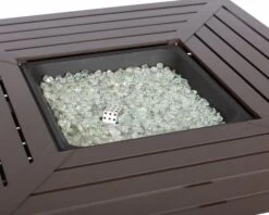 Fire Sense 45' Danang Square Propane Gas Fire Pit -Fire Pits Shop fire sense 45 danang square propane gas fire pit 54