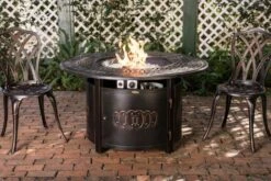 Fire Sense 45' Dynasty Round Propane Gas Fire Pit -Fire Pits Shop fire sense 45 dynasty round propane gas fire pit 56