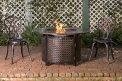 Fire Sense 47' Leeward Round Propane Gas Fire Pit -Fire Pits Shop fire sense 47 leeward round propane gas fire pit 51