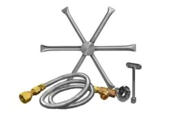 Firegear 12 Inch Burning Spur Natural Gas Fire Pit Burner Kit With Match Light Ignition - No Pan