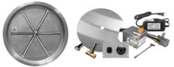 Firegear 29 Inch Stainless Steel Round Drop-In Burner Kit - AWS Ignition