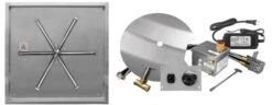 Firegear 32 Inch Stainless Steel Square Drop-In Burner Kit - AWS Ignition