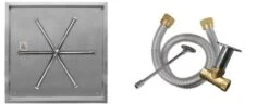 Firegear 32 Inch Stainless Steel Square Drop-In Burner Kit - Match Throw