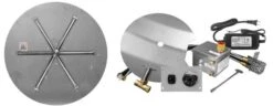 Firegear 34 Inch Flat Stainless Steel Round Burner Kit - AWS Ignition