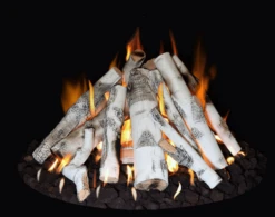 Grand Canyon 18/24 Inch Aspen Birch Gas Log Set For Fire Pits