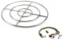 Hearth Products Controls 24' High Capacity Fire Pit Kit With Round Burner - Match Lit