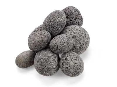 Hearth Products Controls 60lb. Box Of 2.5' To 4.4' Rolled Smooth Dark Grey Lava Stones 3 Hearth Products Controls 60lb. Box Of 2.5' To 4.4' Rolled Smooth Dark Grey Lava Stones