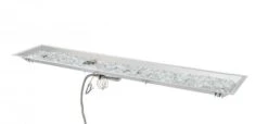 Outdoor Greatroom Company 96 Inch Linear Crystal Fire Plus Gas Burner - Electronic