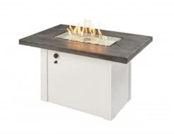Outdoor Greatroom Company Stone Grey Havenwood Rectangular Gas Fire Pit Table