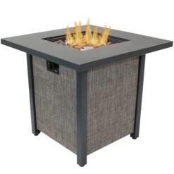 Sunnydaze 28 Inch Kleifar Propane Fire Pit Table - Manual Ignition
