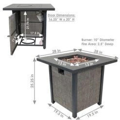 Sunnydaze 28 Inch Kleifar Propane Fire Pit Table - Manual Ignition -Fire Pits Shop sunnydaze 28 inch kleifar propane fire pit table manual ignition 68