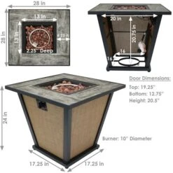 Sunnydaze 28 Inch Reykir Propane Fire Pit Table - Manual Ignition -Fire Pits Shop sunnydaze 28 inch reykir propane fire pit table manual ignition 63