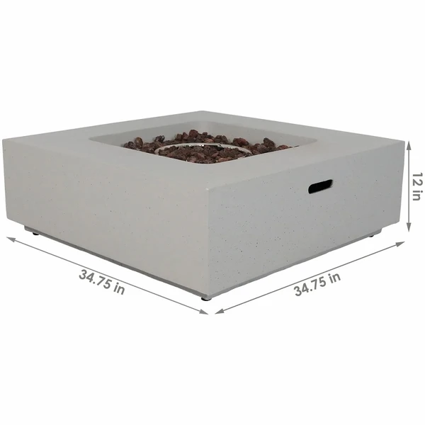 Sunnydaze 35 Inch Contempo Propane Fire Pit - Manual Ignition 4 Sunnydaze 35 Inch Contempo Propane Fire Pit - Manual Ignition - Image 2