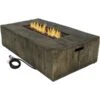 Sunnydaze 48 Inch Rustic Faux Wood Propane Fire Pit Table - Manual Ignition -Fire Pits Shop sunnydaze 48 inch rustic faux wood propane fire pit table manual ignition 59