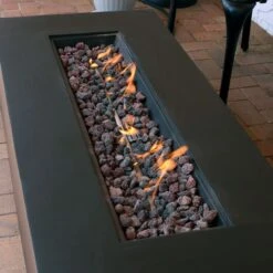 Sunnydaze 56 Inch Modern Rectangular Propane Fire Pit Table - Manual Ignition -Fire Pits Shop sunnydaze 56 inch modern rectangular propane fire pit table manual ignition 70