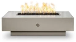 The Outdoor Plus 108 Inch Coronado Hammered Copper Gas Fire Pit With Flame Sense