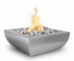 The Outdoor Plus 24 Inch Avalon Stainless Steel Gas Fire Bowl