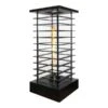 The Outdoor Plus 28 Inch Powder-Coated Steel High-Rise Fire Tower - Match Lit