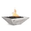 The Outdoor Plus 30 Inch Maya Wood Grain Gas Fire Bowl