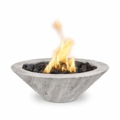 The Outdoor Plus 32 Inch Cazo Wood Grain Gas Fire Bowl