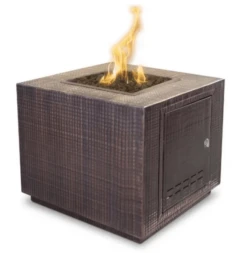 The Outdoor Plus 36 Inch Forma Hammered Copper Gas Fire Pit