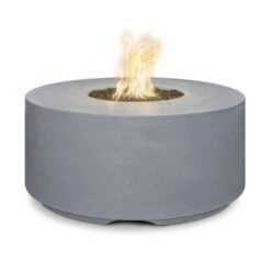 The Outdoor Plus 46 Inch Florence Concrete Fire Pit - 110V Electronic Ignition