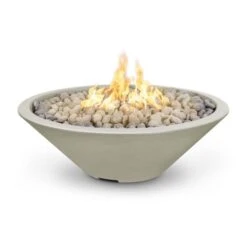 The Outdoor Plus 48 Inch Cazo GFRC Narrow Lip Gas Fire Pit