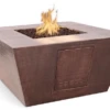 The Outdoor Plus 48 Inch Redan Hammered Copper Gas Fire Pit With Flame Sense