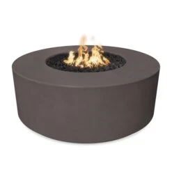 The Outdoor Plus 54 Inch Florence Concrete Fire Pit - Match Lit Flame Sense System