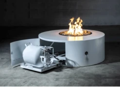 The Outdoor Plus 60 Inch Isla Hammered Copper Gas Fire Pit