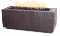 The Outdoor Plus 60 Inch Pismo Hammered Copper Gas Fire Pit With Flame Sense