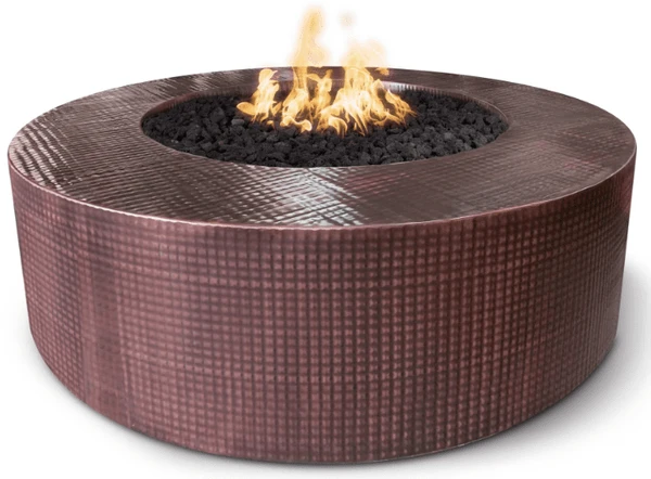 The Outdoor Plus 60 X 24 Inch Unity Hammered Copper Gas Fire Pit 3 The Outdoor Plus 60 X 24 Inch Unity Hammered Copper Gas Fire Pit