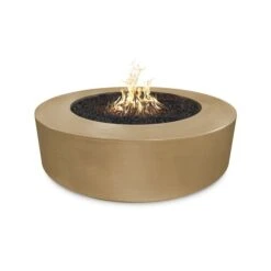 The Outdoor Plus 72 Inch Florence Concrete Fire Pit - 12V Electronic Ignition