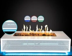 The Outdoor Plus 84 Inch Manila LED Powder Coat Steel Gas Fire Pit -Fire Pits Shop the outdoor plus 84 inch manila led powder coat steel gas fire pit 13