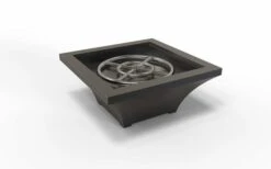 TrueFlame Lavelle Stainless Steel Square Fire Bowl -Fire Pits Shop trueflame lavelle stainless steel square fire bowl 64